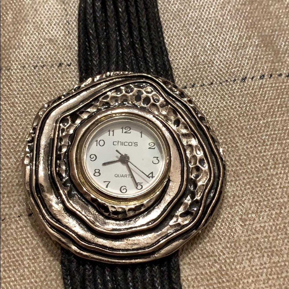 Chico's Silver and Black Women's Watch